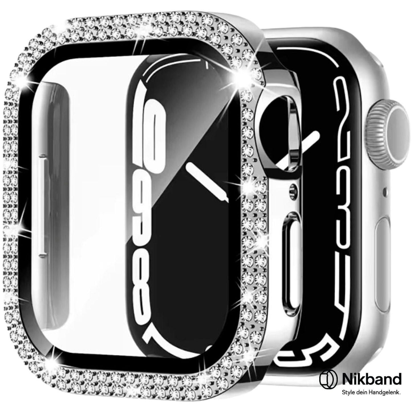 Nikband™ DiamondGlass Case – Glitzerndes Schutzglas & Cover für Apple Watch