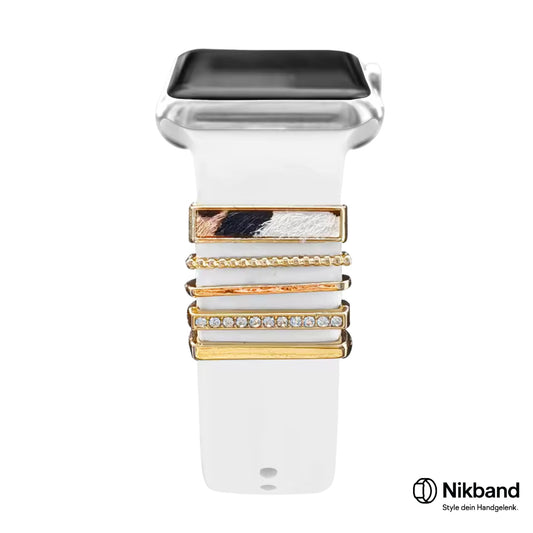 Nikband Charm-Dekoration für Apple Watch – „Wild Harmony“ in Gold