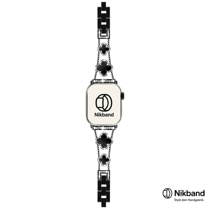 Nikband™ Luxury Clover Steel – Edelstahl Armband im Designer-Schmuck-Stil für Apple Watch