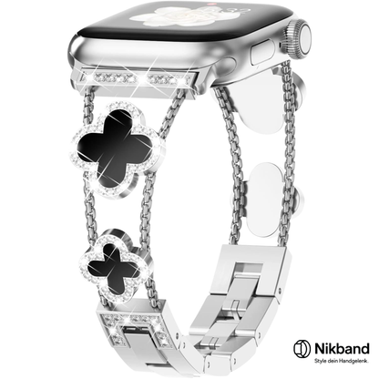 Nikband™ Luxury Clover Steel – Edelstahl Armband im Designer-Schmuck-Stil für Apple Watch